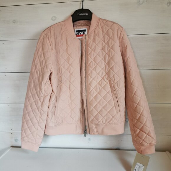Levis Quilted Pink Bomber Jacket - NWT - Large - Picture 6 of 13
